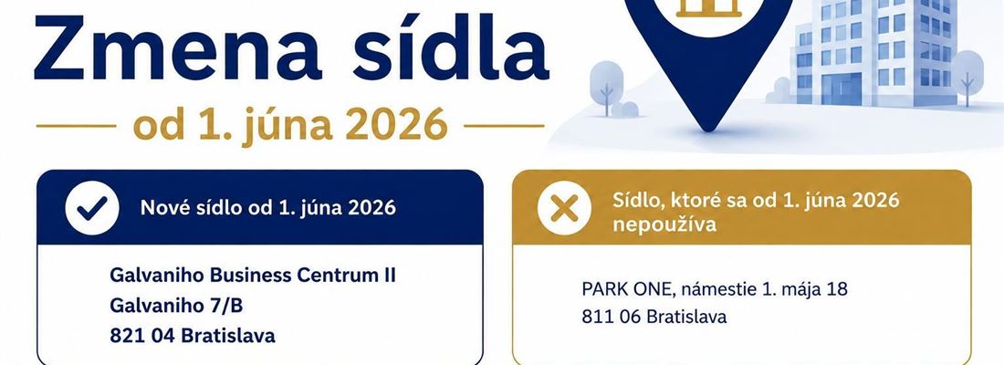 Zmena sídla ÚOOÚ SR od 1.6.2026